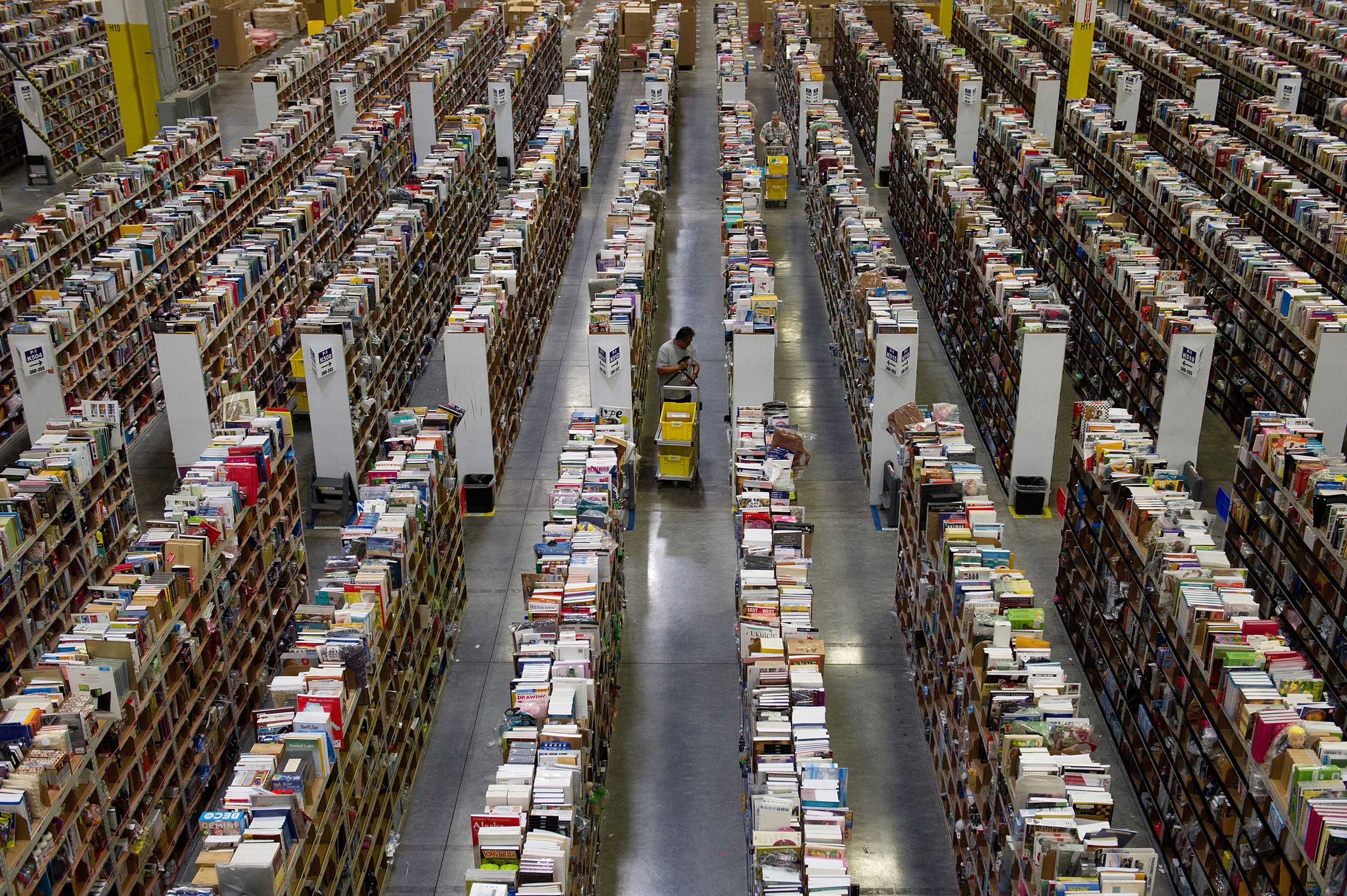 Modern fulfillment center with organized storage and efficient operations